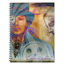 Psychedelic Steampunk-Notebook Notizblock