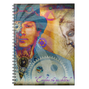 Psychedelic Steampunk-Notebook Notizblock