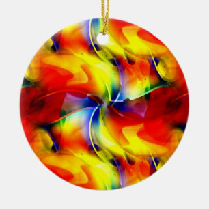 Psychedelic Sunrise Keramikornament