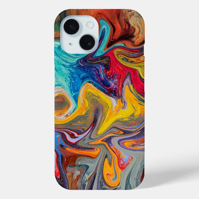 Psychedelic Swirl Abstrakt Phone Case (Rückseite)