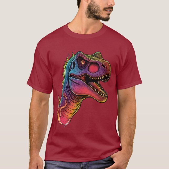 Psychedelic T-Rex T-Shirt (Vorderseite)