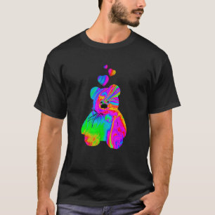 Psychedelic Teddy Bär Trippy Teddy mit T-Shirt