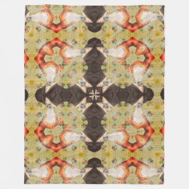 Psychedelic Tesla Liquid Mandala Quilt Pattern Fleecedecke