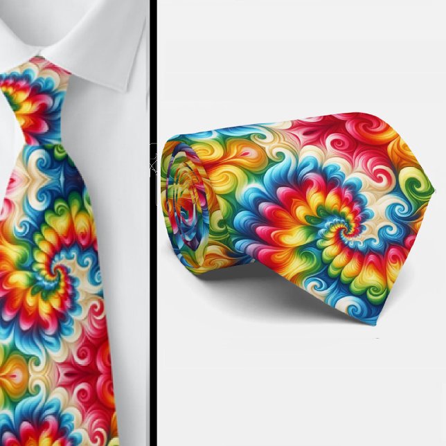 Psychedelic Tie-Dye Pattern Krawatte (Von Creator hochgeladen)