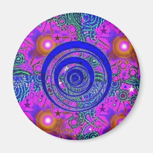 Psychedelic Time Warp Magnet (Vorne)