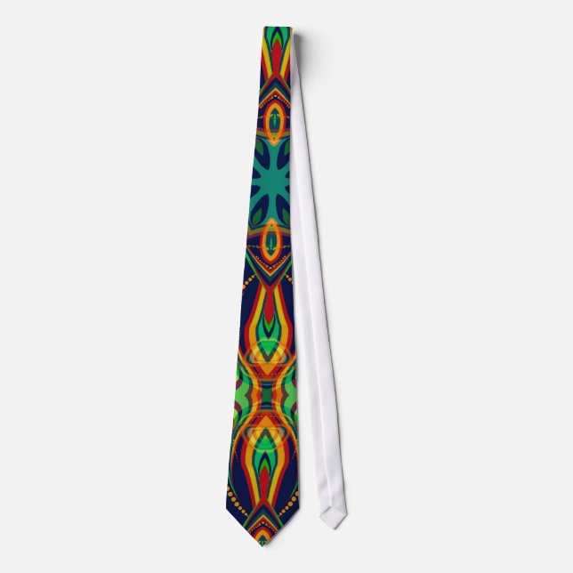 Psychedelic Tribal Fashion Halsband Krawatte (Vorderseite)