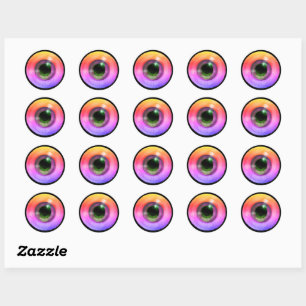 Psychedelic Trippy-komisches Hippie Funky Eye Runder Aufkleber