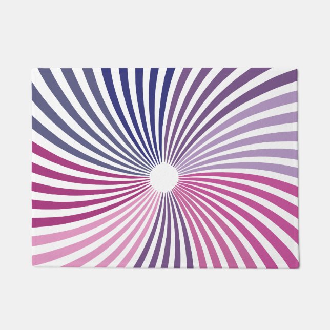Psychedelic Twirl Op art  Fußmatte (Vorderseite)