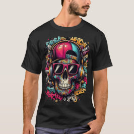 Psychedelic Urban Skull T-Shirt