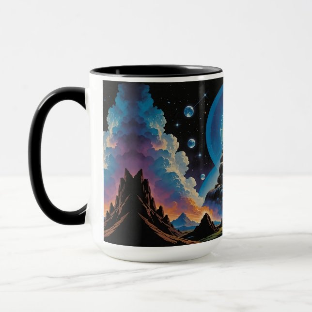 Psychedelic Vintage Sci-fi Mug (Gauche)