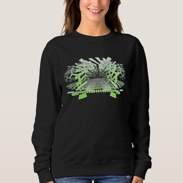 Psychedelic Visionary Art Geometric Awakening Asce Sweatshirt (Vorderseite)