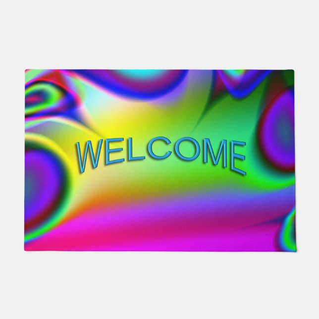 Psychedelic Welcome Fußmatte (Vorderseite)