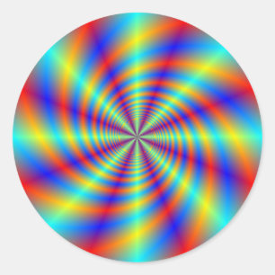 Psychedelic Whirl Round Sticker