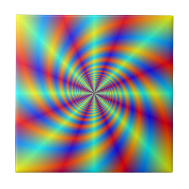 Psychedelic Whirlpool Fliese (Vorderseite)