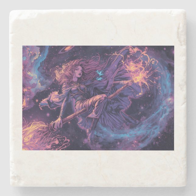 psychedelic witch coaster steinuntersetzer (Vorderseite)