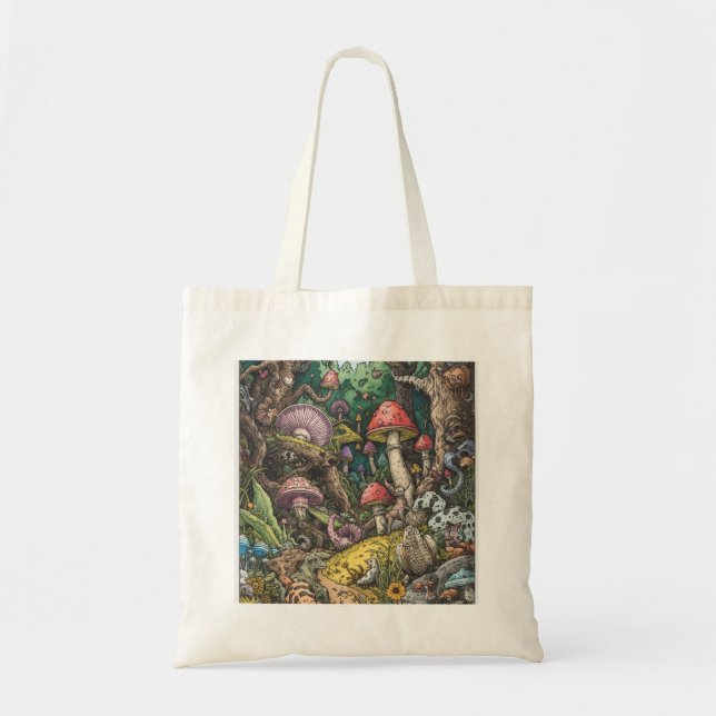 Psychedelic woodland tote bag tragetasche (Vorne)