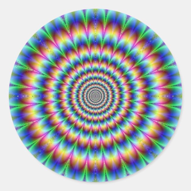 Psychedelie Runder Aufkleber (Vorderseite)