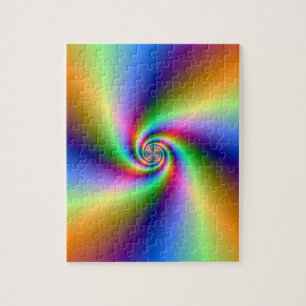 Psychédélique Quatre Vent Spirale Puzzle