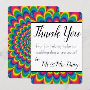 Psychédélique Tie Dye Carte de remerciements