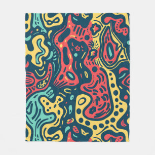 Psychedelisch Abstrakt Fleecedecke