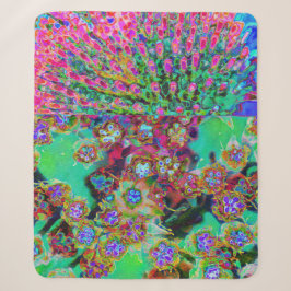 Psychedelisch Abstrakt Groovy Lila Sedum Sherpadecke