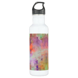 Psychedelisch, abstrakt-Minze-Grün-Orange lila Edelstahlflasche