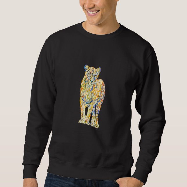 Psychedelisch Abstrakt Polygonal Geometric Trippy  Sweatshirt (Vorderseite)