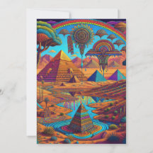 Psychedelisch-ägyptische Landschaft