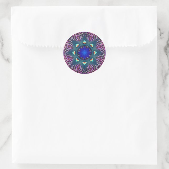 Psychedelisch Classic Round Stickers (Tasche)