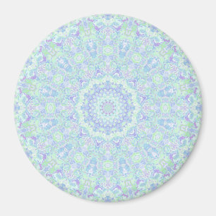 Psychedelisch farbige Pastel Verziert Hippie Manda Magnet