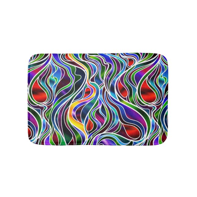 Psychedelisch festes Glas Abstrakt Badematte (Vorderseite)