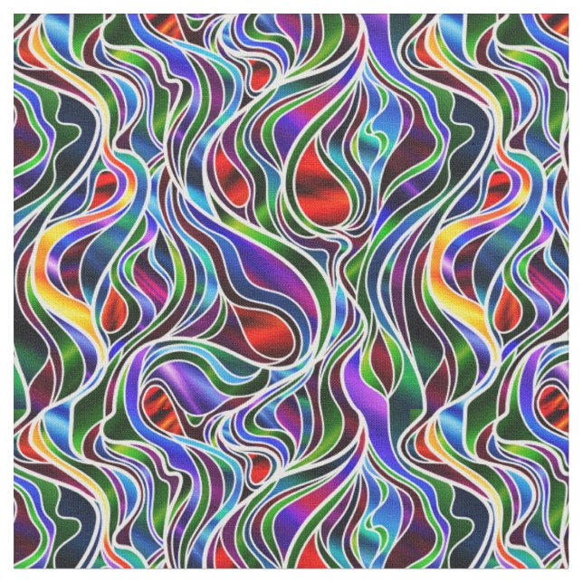 Psychedelisch festes Glas Abstrakt Stoff (Nahaufnahme)