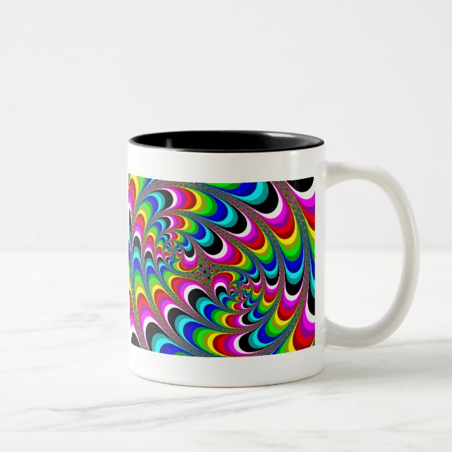 Psychedelisch - Fraktal Zweifarbige Tasse (Rechts)