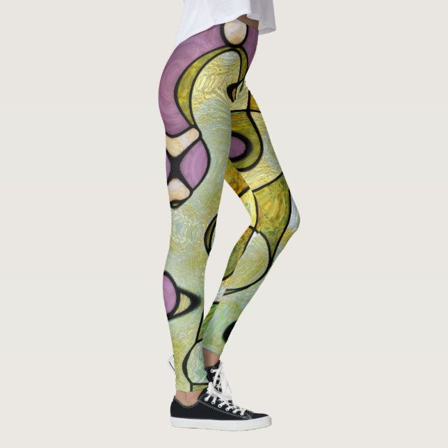 Psychedelisch für Meditationsmuster mit Mod lila Leggings (Rechts)