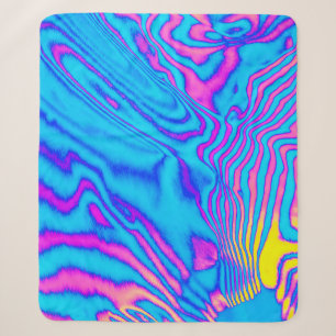 Psychedelisch gestreiftes Zebra: Neon Fluorescent Sherpadecke