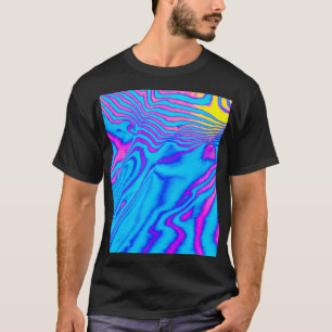 Psychedelisch gestreiftes Zebra: Neon Fluorescent T-Shirt
