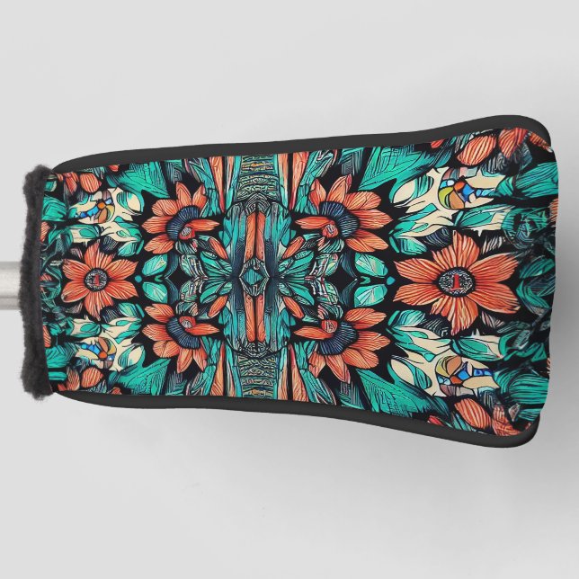 Psychedelisch-hawaiisch Golf Headcover (Vorderseite)