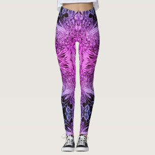 Psychedelisch-hawaiischer Dschungel Tattoos-Blumen Leggings