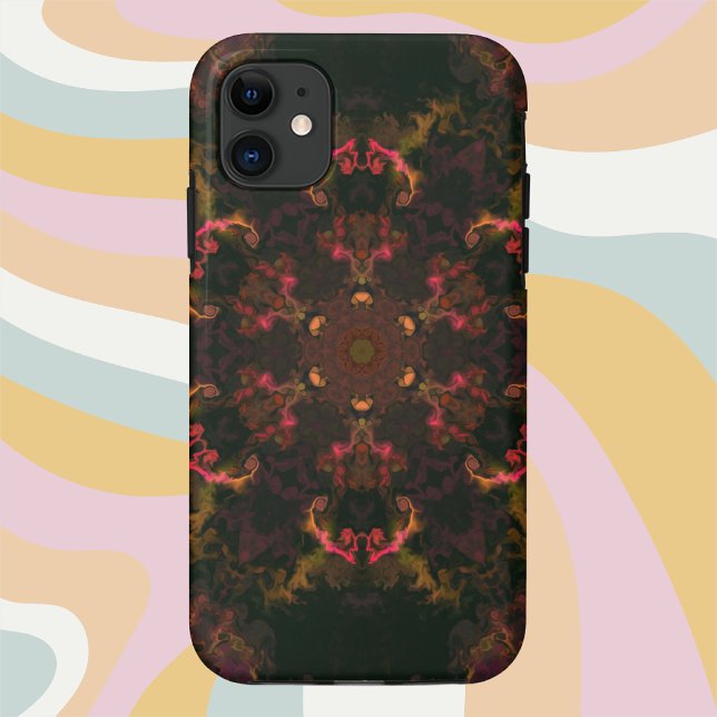 Psychedelisch Hippie Black Red und Orange Case-Mate iPhone Hülle (Von Creator hochgeladen)
