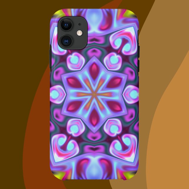 Psychedelisch Hippie Blue Pink und Gelb Case-Mate iPhone Hülle (Von Creator hochgeladen)