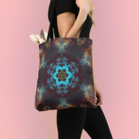 Psychedelisch Hippie Blume Blau Rot und Gelb