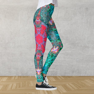 Psychedelisch Hippie Pink Aquamarin und blau Leggings