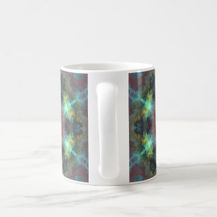 Psychedelisch Hippie Red Blue und Gelb Kaffeetasse