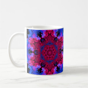 Psychedelisch Hippie Rosa und Blau Kaffeetasse