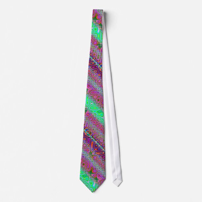 Psychedelisch Hippy Groovy Fashion Halsband Krawatte (Vorderseite)
