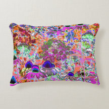 Psychedelisch Hot Pink und Linse Green Garden Blum