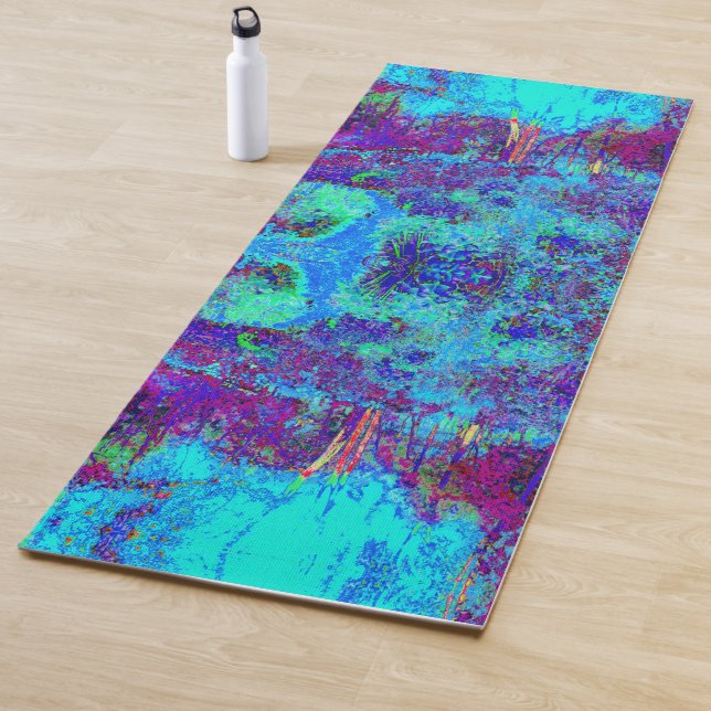 Psychedelisch Impressionistisch Blauer Garten Land Yogamatte (Beispiel)