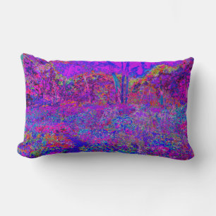Psychedelisch Impressionistisch Lila Landschaft Lendenkissen
