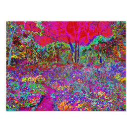 Psychedelisch-Impressionistische Gartenlandschaft Fotodruck