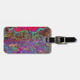 Psychedelisch-Impressionistische Gartenlandschaft Gepäckanhänger